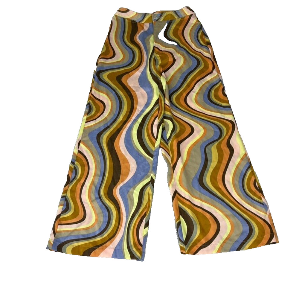 Urban Outfitters Multicolor Swirl Wide Leg Pants